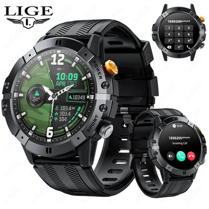 Herren Smartwatch mit 1,52 Zoll Display und wasserdichter Sportuhr-Funktion