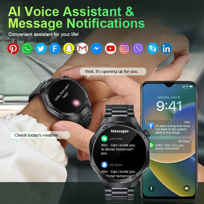 LIGE 2025 Neue wasserdichte, robuste Smartwatch, 100+ Sport, wasserdicht, Herzfrequenz, Blutdruck, Bluetooth, Anruf, Smartwatch, 3,3 Zoll