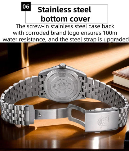 Herren-Quarzuhr mit Jubilee-Armband und Saphirglas