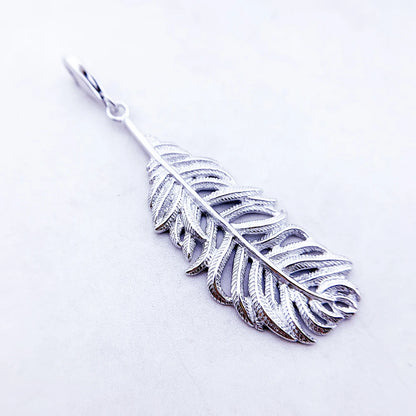 Damen-Charm-Anhänger Federn romantisch Winter aus Sterlingsilber