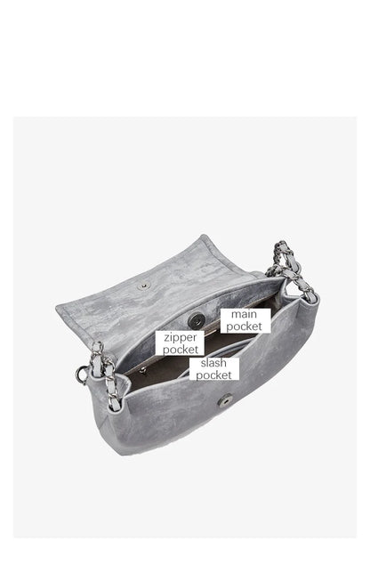 Elegante Damen Schultertasche aus PU-Leder mit Schmetterlings-Dekor