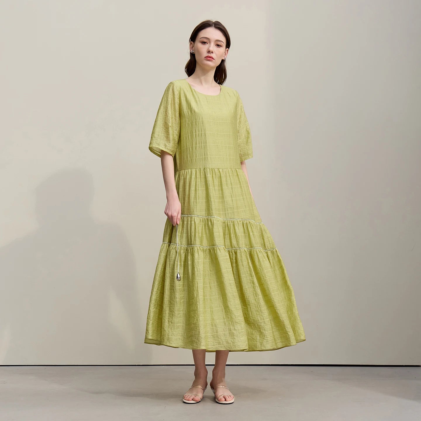 Elegantes Damen Kleid Mit Asymmetrischem Saum Büro