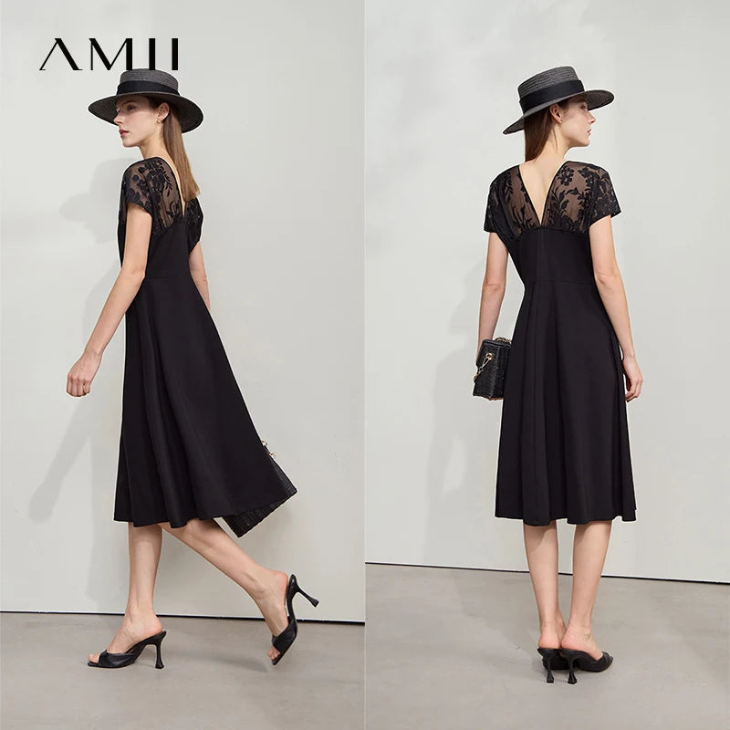 Elegantes Damen Kleid Mit V Ausschnitt Schlank Und Bequeme Passform