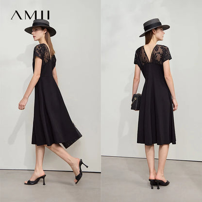 Elegantes Damen Kleid Mit V Ausschnitt Schlank Und Bequeme Passform