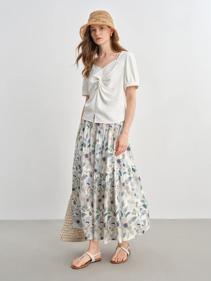 Kurzarm-Stricktop mit Puppenkragen für Damen in Plusgröße – modisch und elegant für den Sommer.