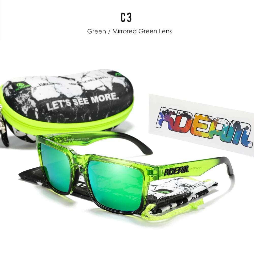 Sonnenbrille quadratisch polarisiert lässig Outdoor Unisex Pärchen neues Paket