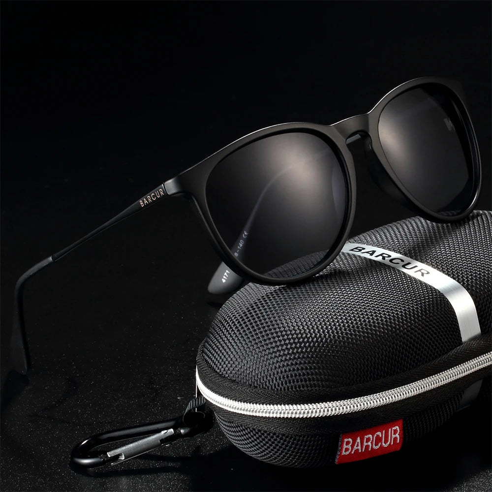 Damen-Sonnenbrille Katzenauge Kunststoff Titan Spiegel UV400 polarisiert