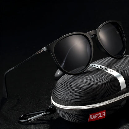 Damen-Sonnenbrille Katzenauge Kunststoff Titan Spiegel UV400 polarisiert