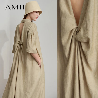 Stylisches Sommer Kleid Lockere Passform Für Büro Frauen