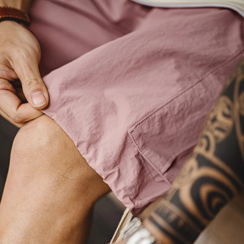 Herren Cargo-Shorts aus schnelltrocknendem Material mit elastischer Taille für den Sommer