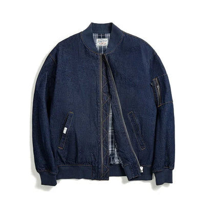 Herren Jeansjacke im Retro-Stil mit Baseballkragen für lässige Looks
