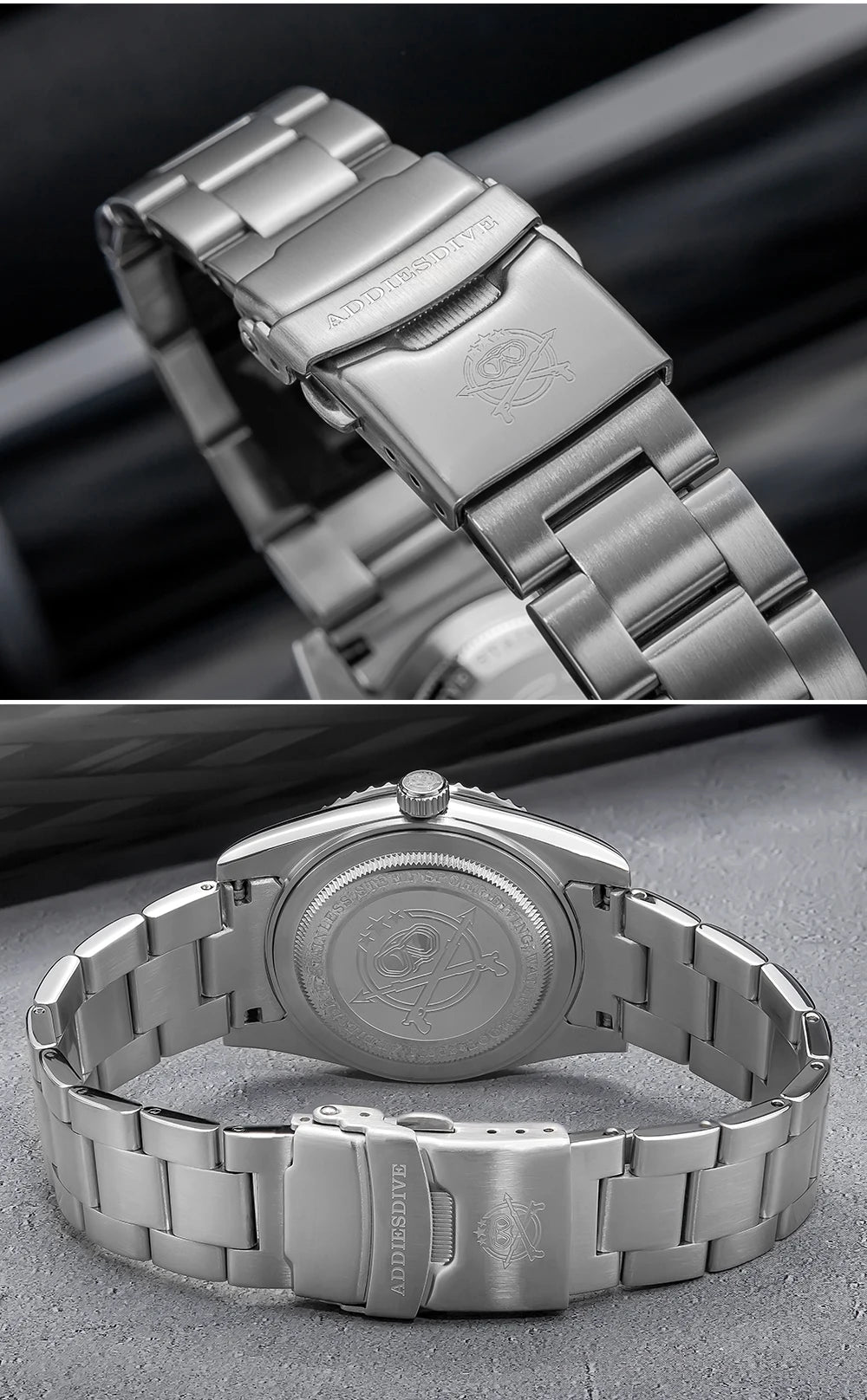 Herren-Taucheruhr mit Keramikluenette und Quarzwerk