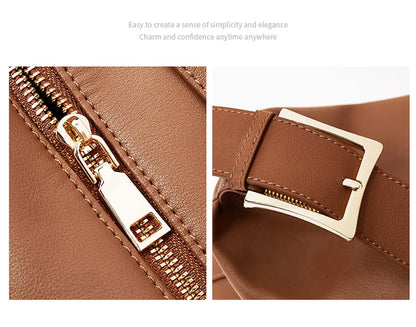 Damen Tote Tasche aus Split-Leder mit großem Fassungsvermögen Crossbody