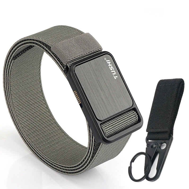 Herren-Gürtel Elastisch 35 mm Breite Mit Steck-Schnalle Für Outdoor-Aktivitäten Camping