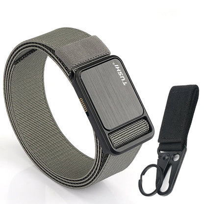 Herren-Gürtel Elastisch 35 mm Breite Mit Steck-Schnalle Für Outdoor-Aktivitäten Camping
