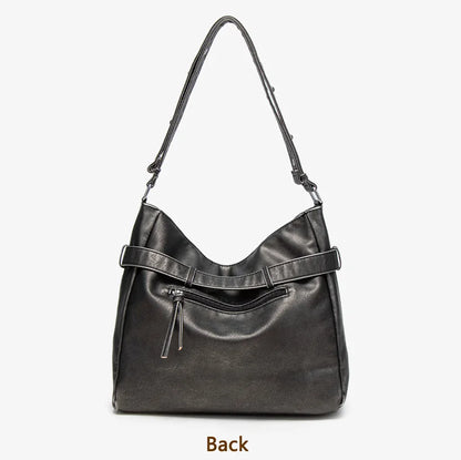 Damen-Schultertasche Vielseitig Geeignet für Alltag in stilvoller Form aus weichem Leder