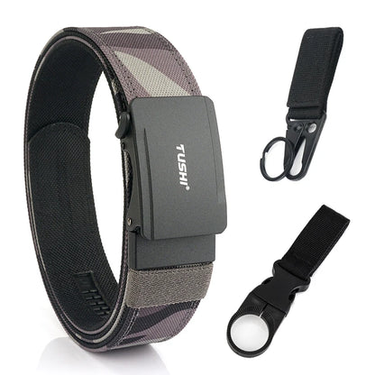Herren-Gürtel aus Nylon mit Metall-Automatik-Schnalle für Outdoor IPSC Alltag und Freizeit