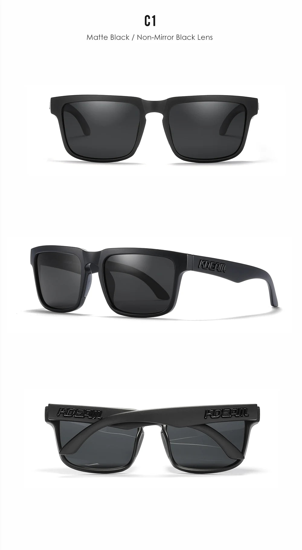 Sonnenbrille quadratisch polarisiert Angeln Lifestyle Spiegel Hartbox Unisex