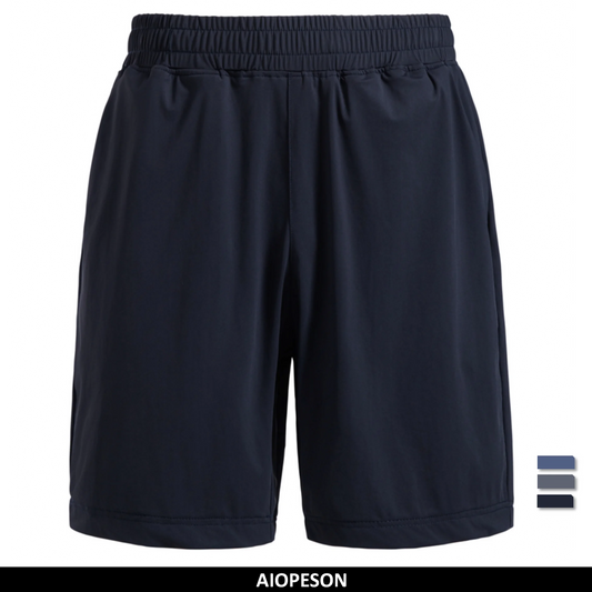 Herren-Urlaubsshorts in Dunkelblau mit elastischem Bund und Taschen