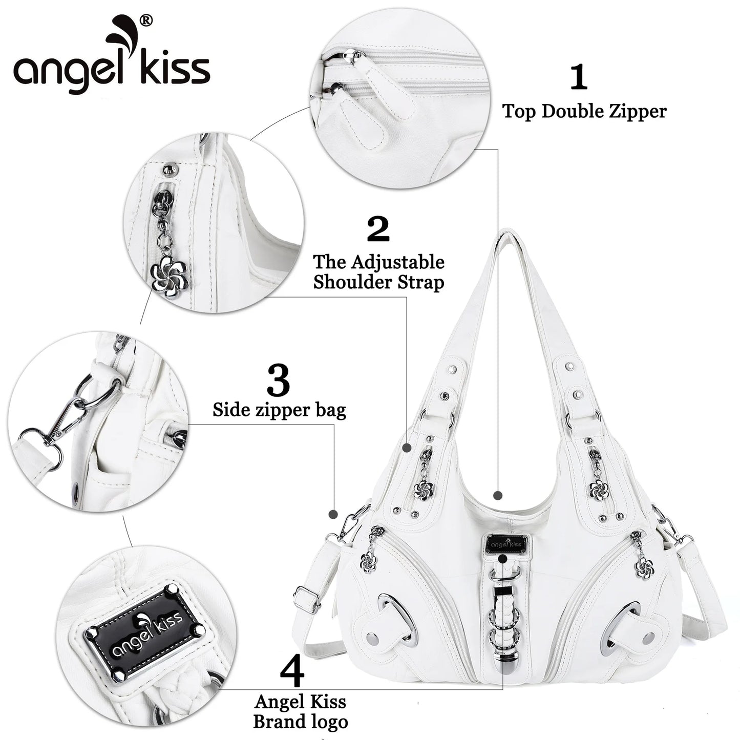 Damen-Schultertasche Großes Vintage-Tote mit Top-Handle und Großem Fassungsvermögen für Alltag