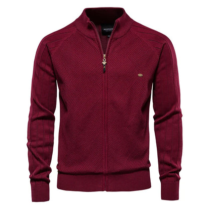 Männer Strickjacke aus hochwertiger Baumwolle im Casual-Stil für den Winter