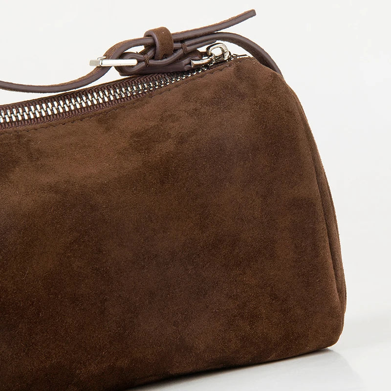 First Layer Wildleder-Handtasche Damen | Mini-Quadrat-Form