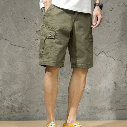 Leichte Herren-Sommershorts aus atmungsaktivem Leinen für Outdoor-Aktivitäten