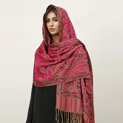 Damen Winterschal Kaschmir Jacquard Paisley lang Pashmina Bandana Foulard Luxus