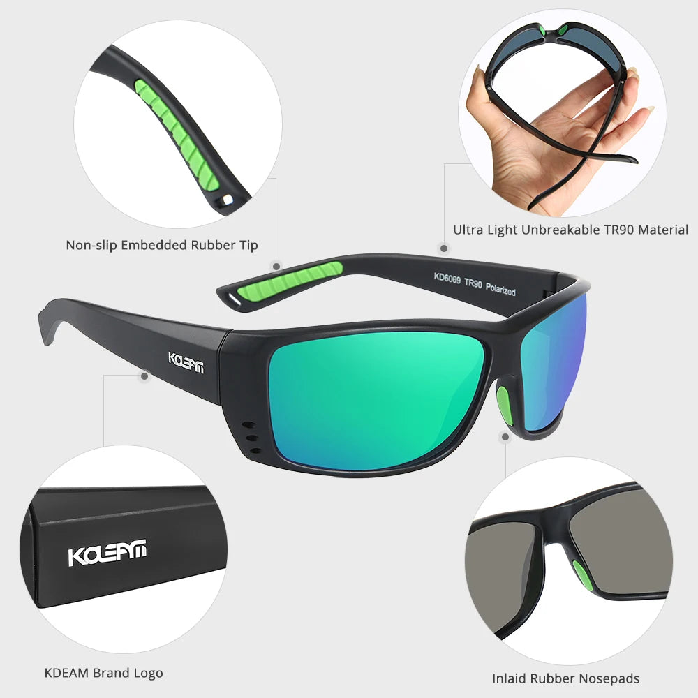 Sonnenbrille Sport TR90 polarisiert UV400 Belüftung leicht Herren
