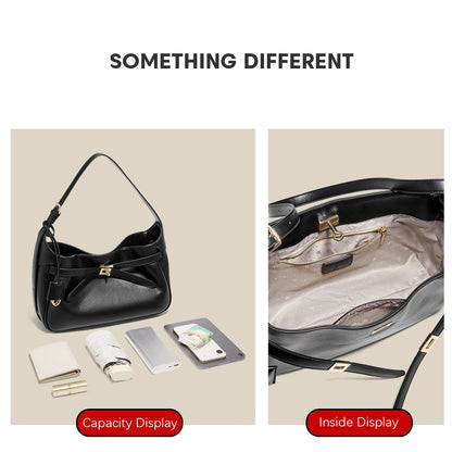 Damen Schultertasche aus Kunstleder mit großer Kapazität