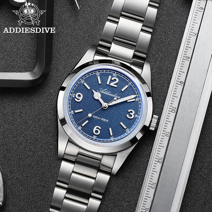 Herren-Quarzuhr 36 mm mit Bubble-Glas in Sommerfarben