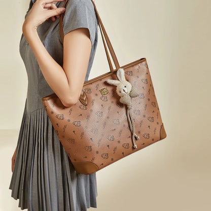 Damen Schultertasche Aus PU-Leder Mit Großer Kapazität Und Alltagslook