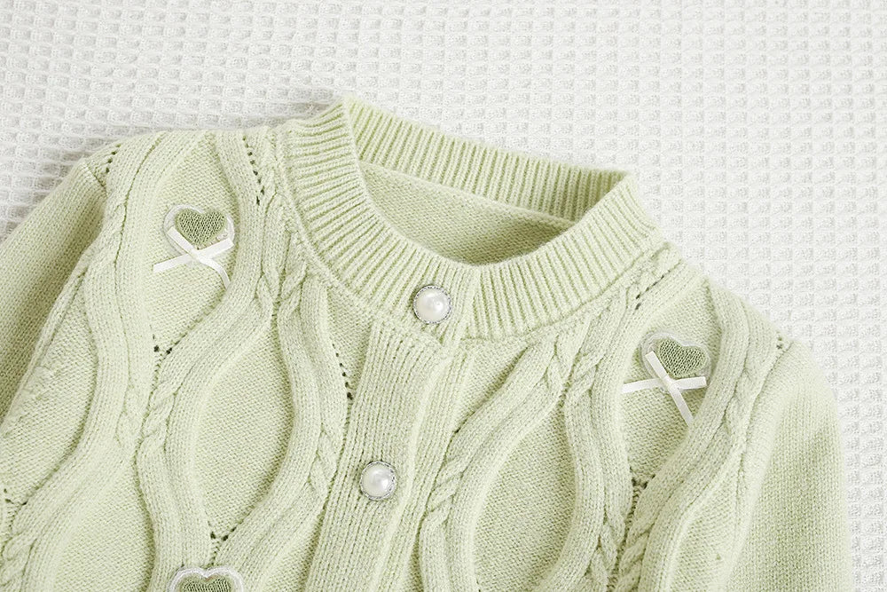 Mädchen Outfit Set aus Einfarbigem Pullover und dünnem Rock für Herbst