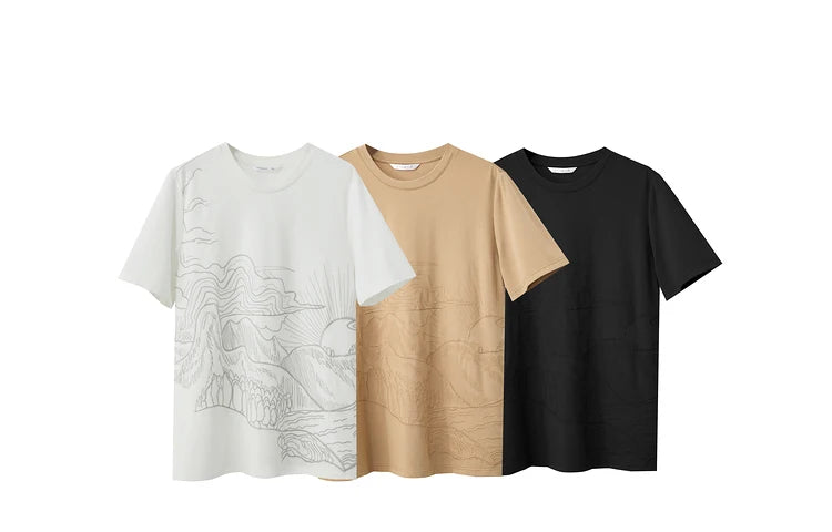 Damen T-Shirt mit minimalistischer Stickerei im lässigen Stil für den Sommer