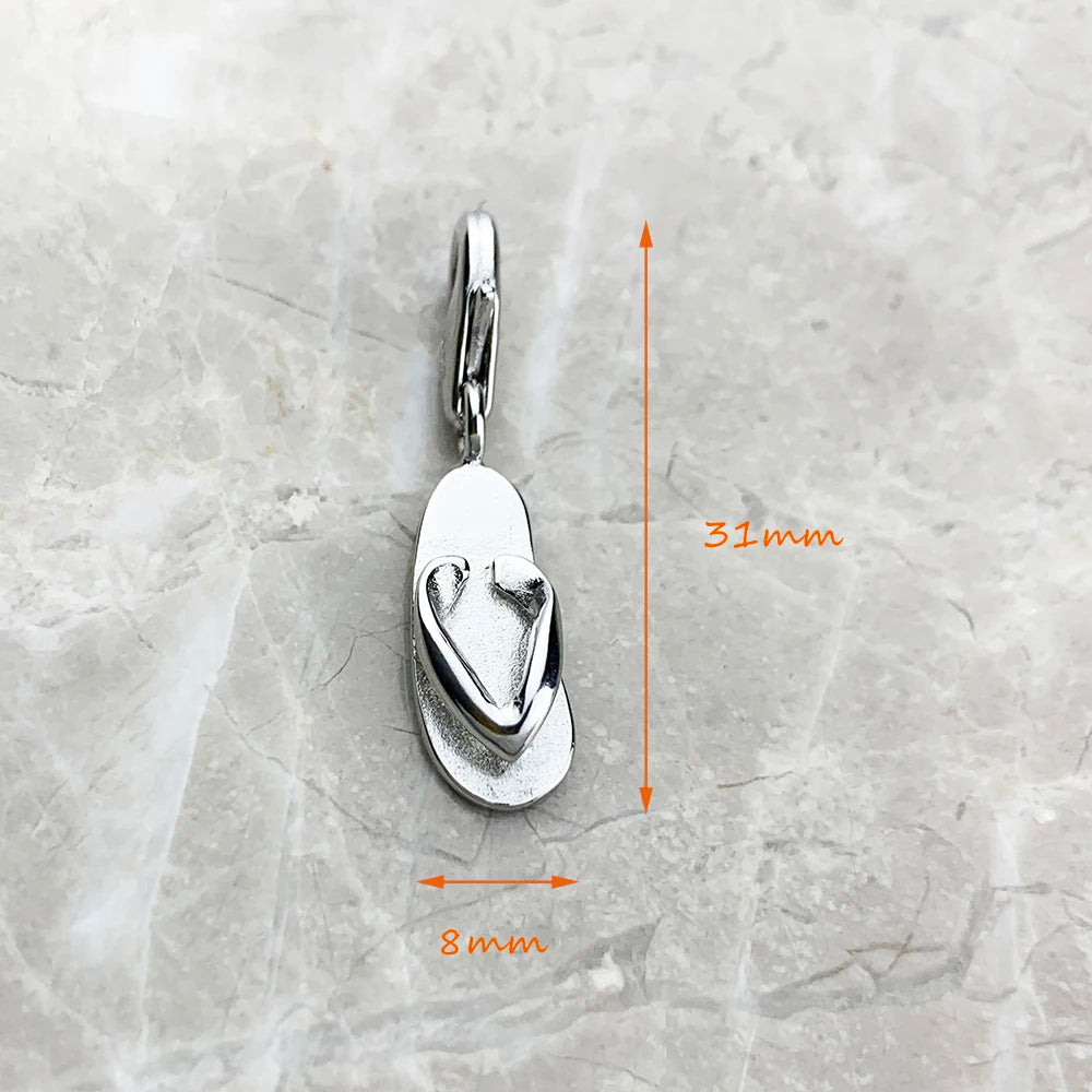 Damen-Charm-Anhänger Flip-Flop Sommer Glück II aus Sterlingsilber