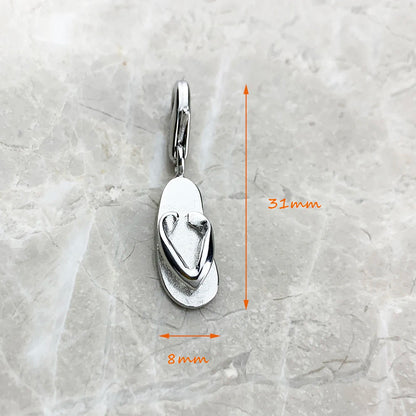 Damen-Charm-Anhänger Flip-Flop Sommer Glück II aus Sterlingsilber