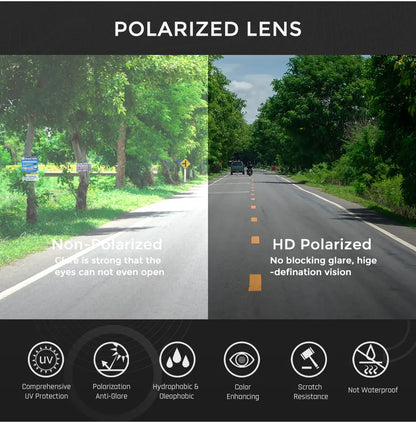 Sonnenbrille Einteiler übergroß polarisiert gebogene Gläser Herren