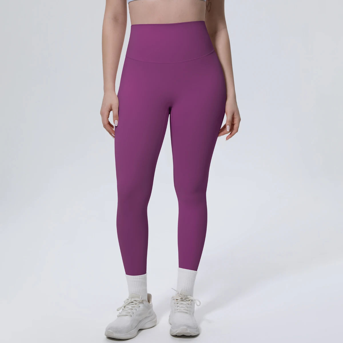 Hamidou Yoga-Leggings mit hohem Bund und Peach-Po-Effekt, beere