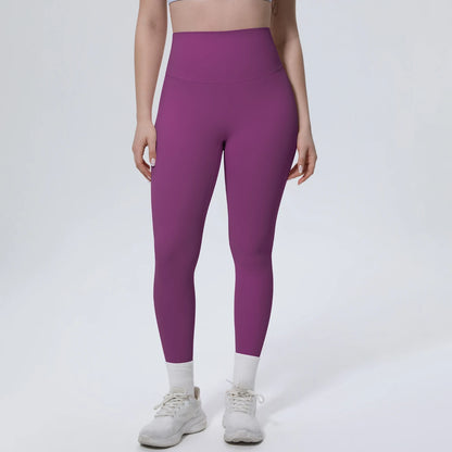 Hamidou Yoga-Leggings mit hohem Bund und Peach-Po-Effekt, beere