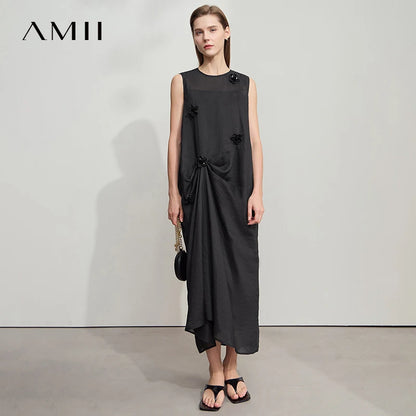 Elegantes Langes Damenkleid Ärmelos Für Damen Bequem Im Sommer