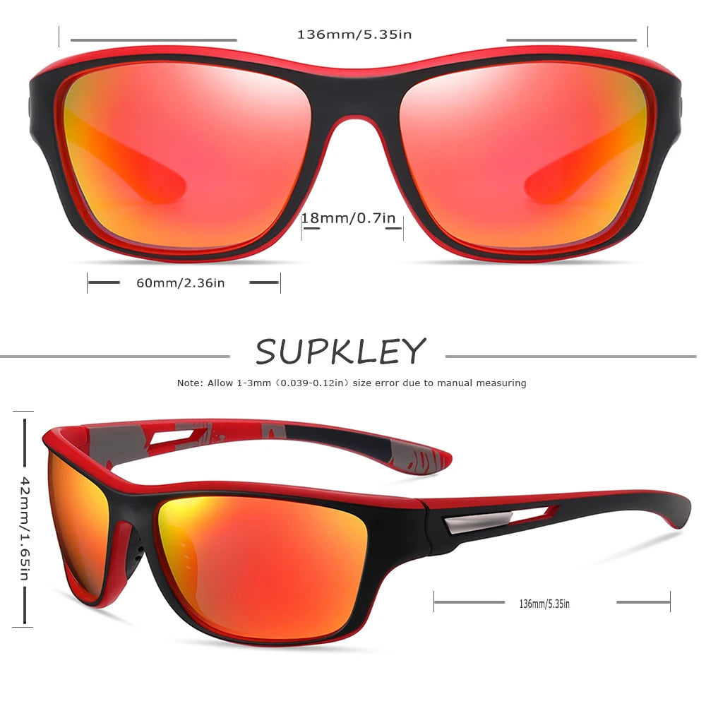 Sonnenbrille Sport oval polarisiert UV400 Spiegel Herren Damen