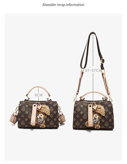 Damen-Handtasche aus PU-Leder mit verstellbarem Schultergurt für Büro Alltag Freizeit