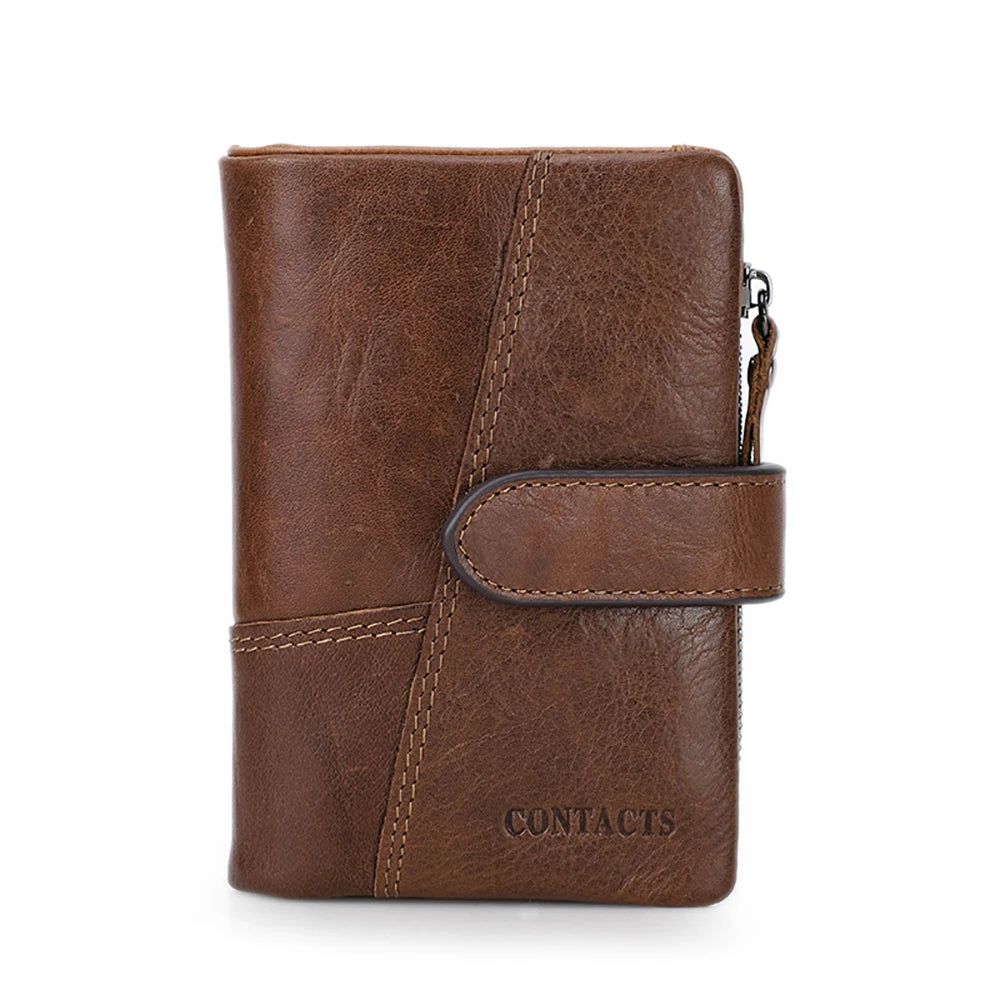 Herren Echtleder Lange Geldbörse Vintage Premium Kartenhalter Geldclip Luxus Reise