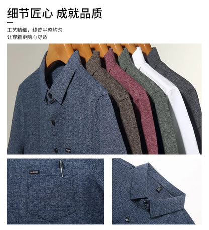 Sommerliches Herren-Kurzarmshirt in Unifarbe – modisches, lässiges Cardigan-Hemd für Jugendliche