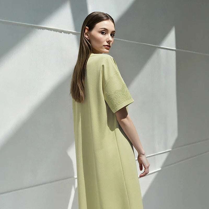 Traumhaftes Sommerkleid Für Damen Aus Baumwolle Mit Spitze