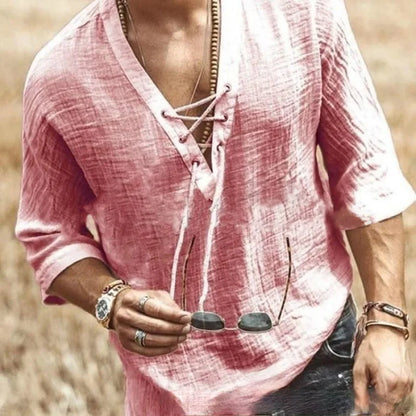Leichte Herren-Jeans in Sommerfarben mit Ripped-Design – Stretch-Slim-Straight für lässigen Look im koreanischen Stil