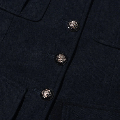 Zweiteiliges Damen-Set aus Spitze und Denim mit V-Ausschnitt, ärmellosem Oberteil und hoch taillierter knielanger Hose – ideal für Streetwear.