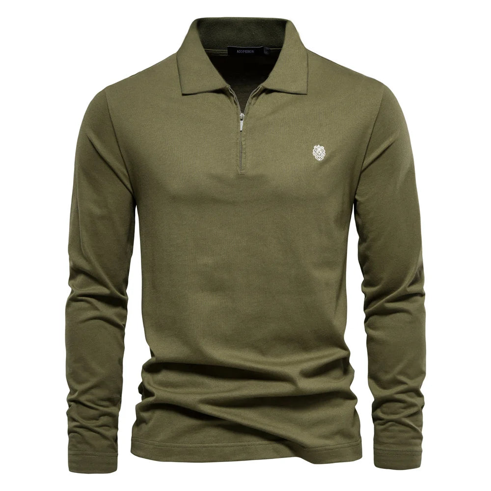 Premium Herren Polohemd Aus Baumwolle Angenehm Warmhalt
