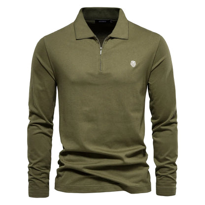 Premium Herren Polohemd Aus Baumwolle Angenehm Warmhalt