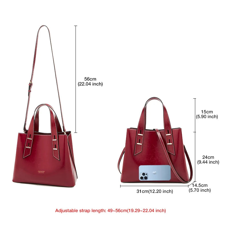 Damen Handtasche aus Split-Leder mit Crossbody Fashion Bags